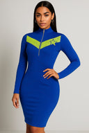 Astra Form “Electric Royal” Designer Bodycon Dress