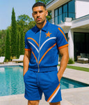 Azure Pulse 'Royal Blue & Orange' Tracksuit