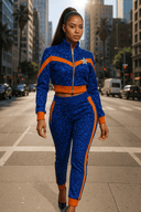Galaxy Empress 'Cosmic Blue & Orange' Tracksuit