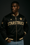 Golden Star 'Black' Designer Bomber Jacket