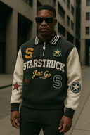 The Legacy Letterman 'Black and Cream' Designer Varsity Jacket