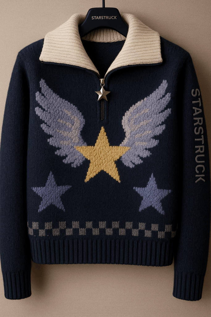 Celestial Navigator 'Navy Blue' Designer Sweater