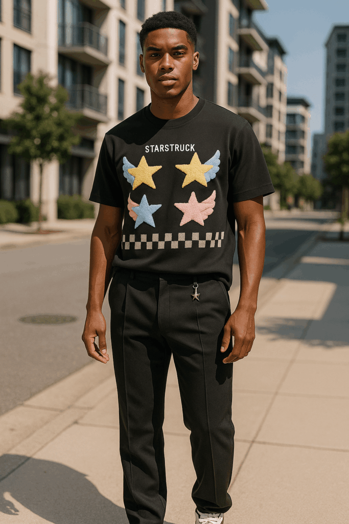 Star Flight 'Black' Designer T-Shirt - StarStruck